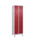 Spind Classic Plus lichtgrau, rubinrot 080310-20 S10001, 4 Schließfächer 60,0 x 50,0 x 195,0 cm